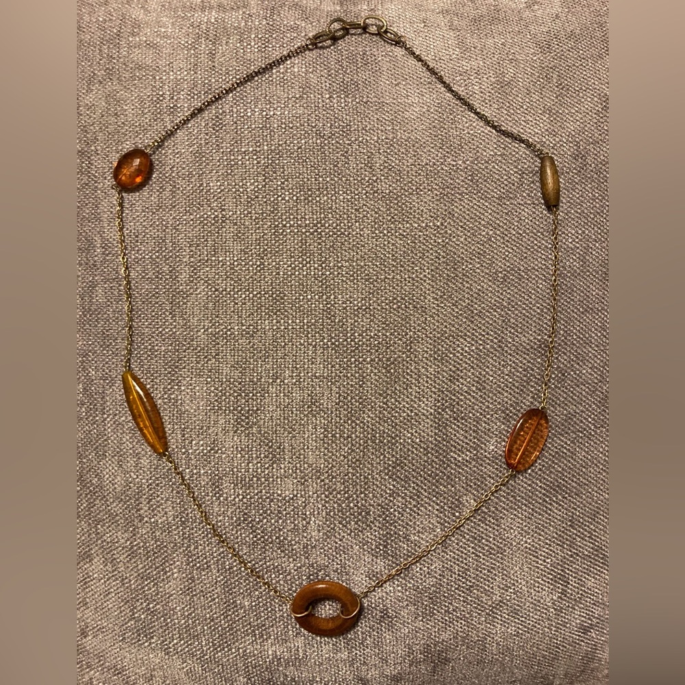 Boho goldstone necklace